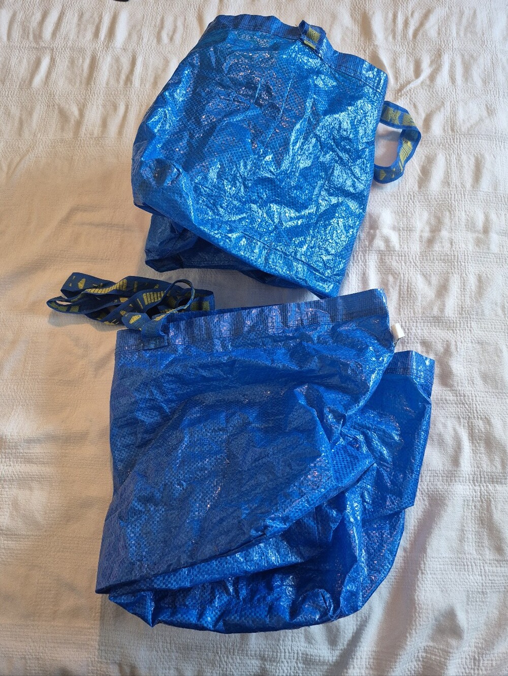 IKEA FRAKTA 2 large blue shopping bag, durable and versatile for storage VGUC